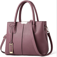 Tas tangan kulit poliester PU/, tas tangan perdagangan luar negeri, tas bahu kasual Vintage kapasitas besar, tas kulit PU mode baru 2025