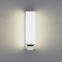 Lampe murale moderne COMBO LED en acier inoxydable avec abat-jour rectangulaire blanc 3500K blanc chaud AC 220V, éclairage mural pour salon