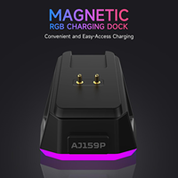 Souris de jeu sans fil AJAZZ AJ159P en gros avec station de charge RGB, capteur PAW3395 26K DPI, souris ergonomique légère 56G