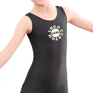 Cô Gái Và Chàng Trai Căng Cao Leotards Nhảy Xe Tăng Biketard Với Quần Short Màu Rắn Không Tay unitard Trẻ Em Thể Dục Leotards