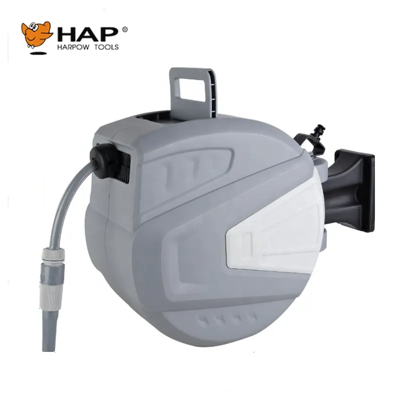 PP Housing Auto Retractable Water Hose Reel With 20 Meter Hose