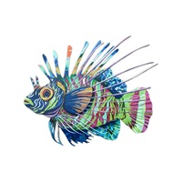 Eisenkunst Fisch Wanddekoration Nautisches Design Geburtstagsgeschenk für Wohnzimmer-Kunst