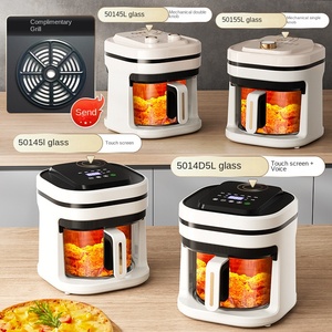 หม้อทอดไร้น้ำมันทรงสี่เหลี่ยมทันสมัย ขนาด 5 ลิตร เคลือบเซรามิก ควบคุมด้วยมือ พร้อมหน้าต่างมองเห็นอาหาร ใช้งานได้หลากหลาย ผลิตจากสแตนเลสสำหรับใช้ในครัวเรือน - Product Image 2