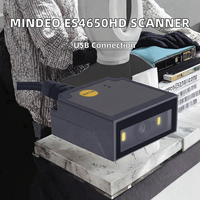 Lecteur de codes-barres fixe 2D Mindeo ES4650HD, capteur CIS, noir, garantie 1 an, lecture de codes QR, module USB