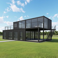 Bâtiment de bureau modulaire préfabriqué en conteneur de luxe portable de 20 pieds, avec panneaux sandwich écologiques, pour hôtel rapide et entrepôt