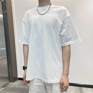 เสื้อยืดผ้าฝ้าย100% คอกลมสำหรับผู้ชายและผู้หญิงเสื้อยืดลำลองสีทึบ240 GSM ว่างปรับแต่งได้ - Product Image 6