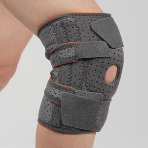 Genouillères de sport réglables en néoprène, stabilisateur à rotule ouverte, manchons de protection souples pour les articulations, fermeture auto-agrippante, sécurité sportive - Product Image 1