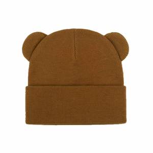 Wholesale Winter Comfortable Soft New Born Baby Knitted Beanie with <b>Cute</b> <b>Bear</b> Ears - Product Image 5