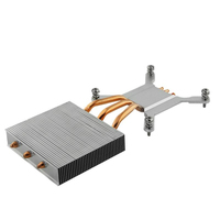 Radiateur tout-en-un à faible bruit avec 3 caloducs en cuivre et plaque à ailettes droites pour processeur d'ordinateur portable