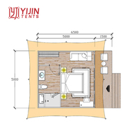 Yourte écologique tente sauvage maison tente de glamping station de luxe tente multi-usages de glamping