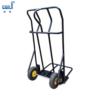 <span class=keywords><strong>Chariot</strong></span> à <span class=keywords><strong>double</strong></span> roue robuste en acier pliable OEM, <span class=keywords><strong>chariot</strong></span> de manutention à plateforme avec revêtement en poudre pour chantier de construction - Product Image 3