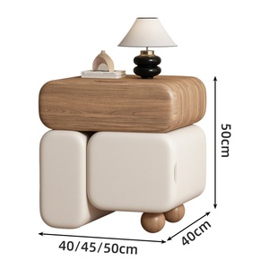 <span class=keywords><strong>Table</strong></span> <span class=keywords><strong>de</strong></span> <span class=keywords><strong>Chevet</strong></span> Moderne Créative Style Crème Luxe Léger en Bois Massif Meuble <span class=keywords><strong>de</strong></span> Rangement pour Chambre à Coucher BTBT013 - Product Image 6