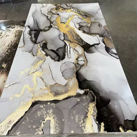 Panneau mural en PVC imitation marbre, revêtement UV, panneau de salle de bain en plastique pour usage domestique et commercial