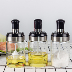 <span class=keywords><strong>Set</strong></span> di <span class=keywords><strong>3</strong></span> <span class=keywords><strong>Barattoli</strong></span> in Vetro per <span class=keywords><strong>Cucina</strong></span> con Cucchiaio e Pennello per Olio, Miele e Spezie - Product Image 6