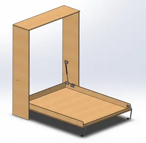 DIY montieren Wandbett Mechanismus montiert Klapp bett Murphy vertikales Bett Gaskolben lifts ystem mit Schreibtisch