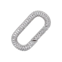 Fermoir à ressort carré en laiton plaqué or VK147, accessoires de bricolage pour chaussures, fermoir de bijoux en zircon complet