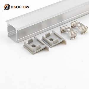 โปรไฟล์อะลูมิเนียมแบบไม่มีร่องขนาด 20*20 ซม. รุ่น Hot Style สำหรับติดตั้งไฟ LED แถบด้านหลัง พร้อมโปรไฟล์อะลูมิเนียมแบบใสและแบบฝ้า - Product Image 1