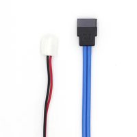 SATA 7 + 15 PIN a 22Pin IDE D Tipo Puerto Cable de alimentación con carcasa pequeña de 2 pines Chaqueta de PVC para uso en computadora y HDD