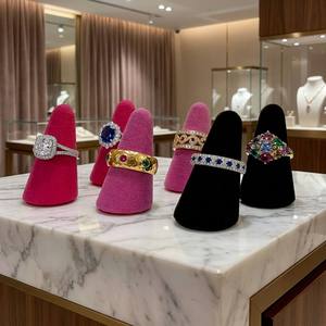 Présentoir à bijoux professionnel de luxe multi-bagues, support de présentation pour bagues, conteneur de présentation pour une exposition efficace - Product Image 1