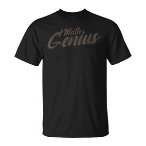 Camiseta Math Genius Nerd negra para adultos, camiseta promocional unisex - Product Image 1