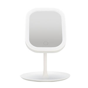 Miroir de coiffeuse de bureau carré à LED avec écran tactile intelligent et rangement, miroir de chambre à coucher pour fille, miroir de maquillage avec écran tactile intelligent et rangement - Product Image 1