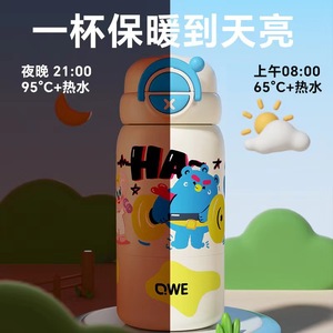 Children's Insulated Water <b>Bottle</b> 316 Stainless Steel With Straw For Home Outdoor Use - Product Image 4