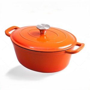 Vente Chaude <span class=keywords><strong>Cocotte</strong></span> <span class=keywords><strong>en</strong></span> <span class=keywords><strong>Fonte</strong></span> <span class=keywords><strong>Émaillée</strong></span> Antiadhésive Multifonction avec Couvercle - Product Image 3