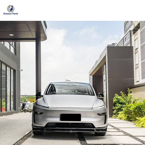 Kit Carrosserie Style <span class=keywords><strong>C</strong></span> pour <span class=keywords><strong>Tesla</strong></span> <span class=keywords><strong>Model</strong></span> Y 2025 et plus – Pièces Auto en ABS Noir Brillant : Lame de Pare-chocs Avant, Jupes Latérales, Diffuseur Arrière, Sortie d'Échappement à Visser - Product Image 3