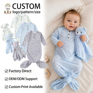 Guai - Camisón de Algodón Orgánico Premium para Bebé con Manta de Seguridad para Recién Nacidos, para la Hora de Dormir y Uso en la Guardería - Product Image 1
