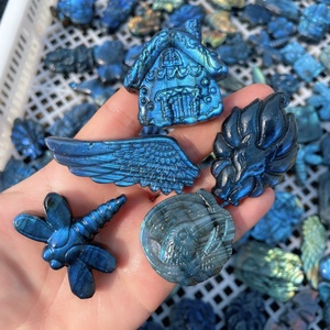 Vente en gros de sculptures d'animaux en <span class=keywords><strong>labradorite</strong></span> naturelle, renard et tigre, en cristal de quartz, pour la décoration de Noël - Product Image 5