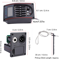 Acoustic Guitar EQ LC-5 Professional Amplifier 5 Band Equalizer LCD Digital Tuner Low Noise Piezo Plastic Pickup