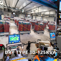 Transformateur de distribution de type sec, autotransformateur à bobine toroïdale, 30 kVA, 125 kVA, fréquence 50 Hz, refroidissement par air, isolation électrique