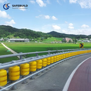 高衝撃ドラムガードレール、レーストラック安全、高速道路用途向けボラード、カスタマイズ可能なオプション、EVA/PUローラーバリア - Product Image 3