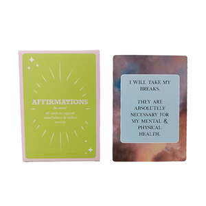 Cubierta de tarjeta de afirmación de atención plena positiva inspiradora impresa personalizada precio de fábrica para papel hecho de salud mental para <span class=keywords><strong>niños</strong></span> - Product Image 4