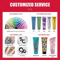 Tube cosmétique vide en aluminium laminé ABL 50-120ml, capuchon blanc menthe lavande 35mm, emballage dégradé pour lotion et soins de la peau