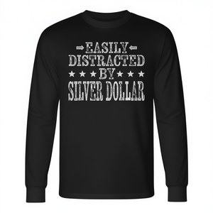 Camiseta de manga larga con estampado de Silver Dollar, fácilmente te desprende la atención, regalo para coleccionistas - Product Image 2