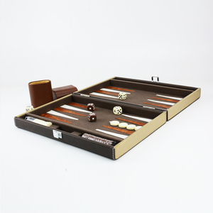 Vendita calda di Lusso Regali di Cuoio Backgammon Dama Gioco Set Internazionale backgammon - Product Image 4