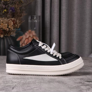 Nouvelles baskets en cuir de créateur confortables à tige basse pour hommes et femmes, à lacets, plates, à semelle épaisse, décontractées, sportives, personnalisables - Product Image 4