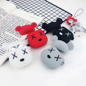 หมี3D กรณีสำหรับ <span class=keywords><strong>AirPods</strong></span> 1 <span class=keywords><strong>2</strong></span> Pro กล่องแฟชั่นสัตว์ซอฟท์ซิลิโคนหูฟังไร้สายปกป้องกัน - Product Image 3