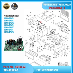 Carte de commande du ventilateur de l'unité intérieure Daikin VRV PC16004-1 PC16004-2, module de carte de circuit imprimé du ventilateur de climatiseur pour système VRF HVAC, pièces détachées - Product Image 4