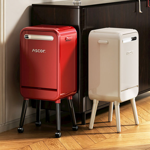 Ascor High Leg Trash Can Large Capacity Indoor Rectangular Kitchen Bathroom Living Room Waste Bin - Product Image 2