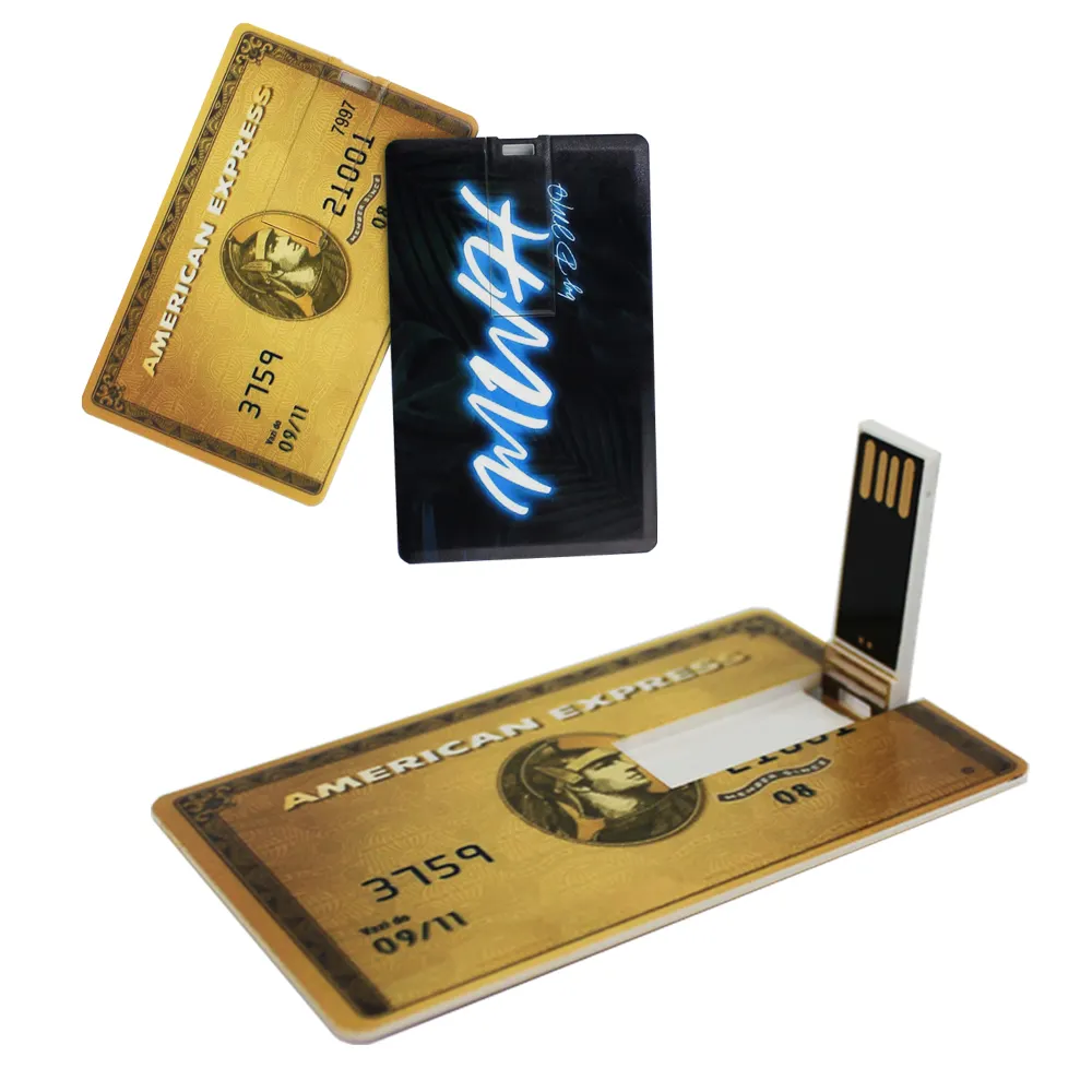 Kostenloses Muster benutzerdefiniertes Logo USB 2.0 Flash-Laufwerk Karte niedriger Preis Unternehmens-Kreditkarte 4G 2GB 8GB 32GB 64GB Pendrive-Optionen