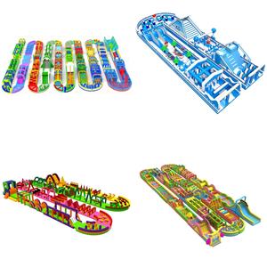 Castello Gonfiabile da Esterno <span class=keywords><strong>con</strong></span> Area <span class=keywords><strong>Ostacoli</strong></span> e Scivolo, Casa Rimbalzante per Bambini all'Ingrosso, Ideale per Feste e Attività Pasquali - Product Image 4