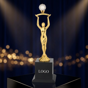 POOJA GIFT CORPORATION Modelo 715 Trofeo de Dama Atractiva, Fundición a Presión, Base Negra, Diseño Grabado con Láser, Portátil para Empleados - Product Image 1