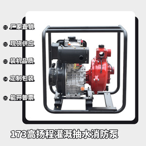 Pompe à eau diesel auto-amorçante haute pression 173F avec moteur refroidi par air pour drainage agricole, irrigation et lutte contre les incendies - Product Image 5