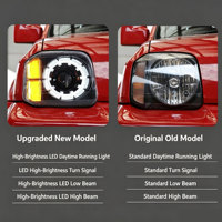 Conjunto de Faros Delanteros LED Modificados con Luces de Circulación Diurna y Señales de Giro para Suzuki Jimny 2007-2015