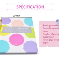 Agenda Diaria Semanal, Cuaderno Espiral de Tapa Dura, Fabricación de Cuadernos Personalizados, Planificador, Pegatinas Decorativas, Impresión Personalizada de Planificadores