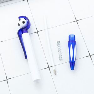 Custom Promotional School Novelty Plastic Soccer <b>Pen</b> Gifts Fun Sport Football Shape <b>Retractable</b> Ballpoint <b>Pen</b> - Product Image 2