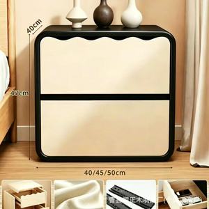 New solid wood bedside table for home bedroom, 2025 creative bedside table, Bauhaus style, <b>small</b> bedside storage <b>cabinet</b> - Product Image 4