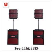 Speaker T.I Pro Audio Pro 110 & Pro 118P, sistem Speaker Line Array tunggal 10 "Audio Pro seluruh Set untuk penguatan suara yang kuat